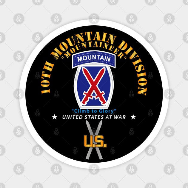 10th Mountain Division w SKI Branch Magnet by twix123844